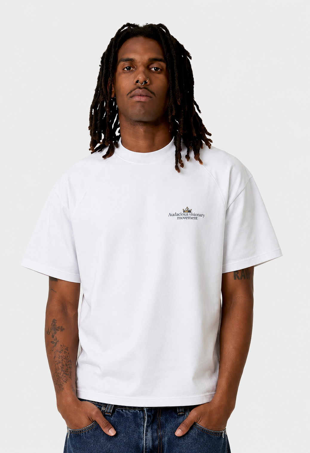 White Tee Nothing to lose - Flat view